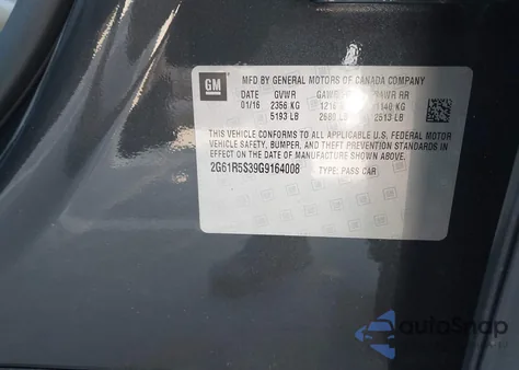 2016 Cadillac Xts Premium Collection z USA, uszkodzony, nr VIN 2G61R5S39G9164008